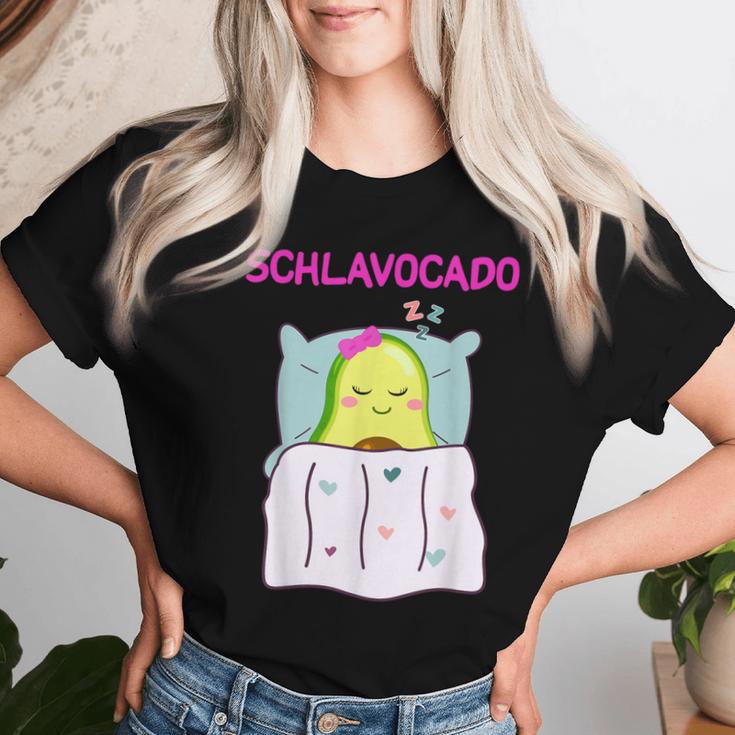 Schlavocado Women's Avocado Pyjamas T-shirt Frauen Geschenke für Sie