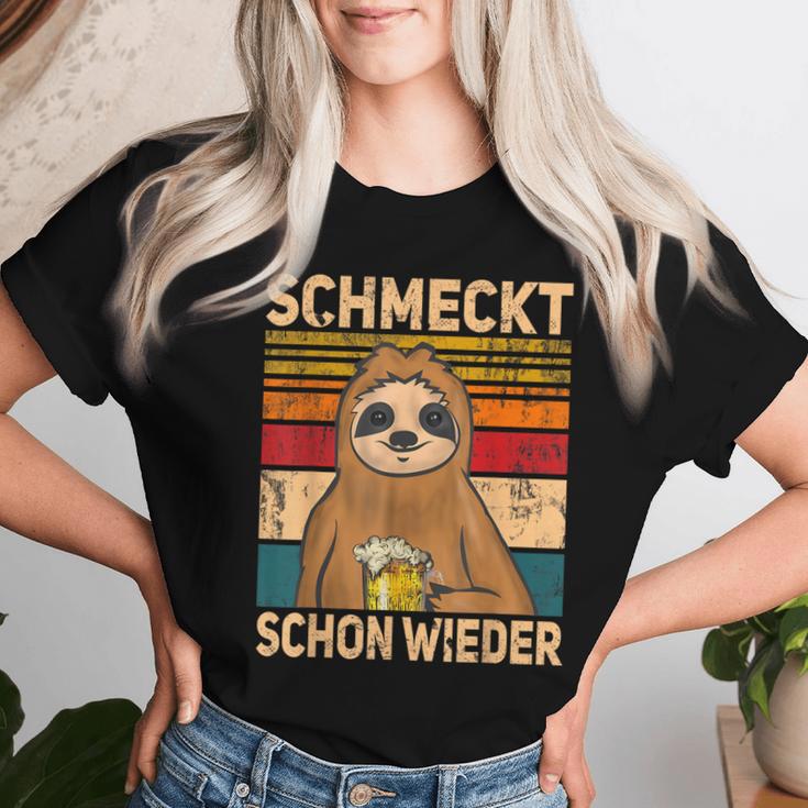 Schmatz Schon Wieder Bier Drinker Sauf Sloth S T-shirt Frauen Geschenke für Sie