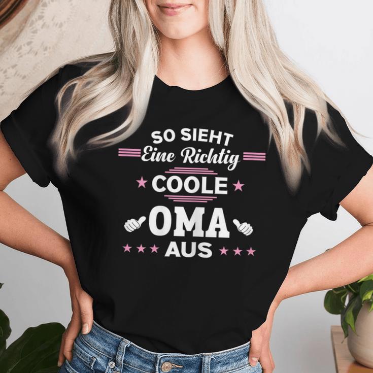 So Sieht Eine Richtig Coole Oma Aus Mother's Day Grandma T-shirt Frauen Geschenke für Sie