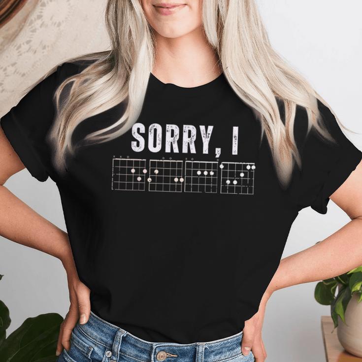 Sorry I-Dgaf Hidden Message Guitar Chords Cool For Women T-shirt Frauen Geschenke für Sie