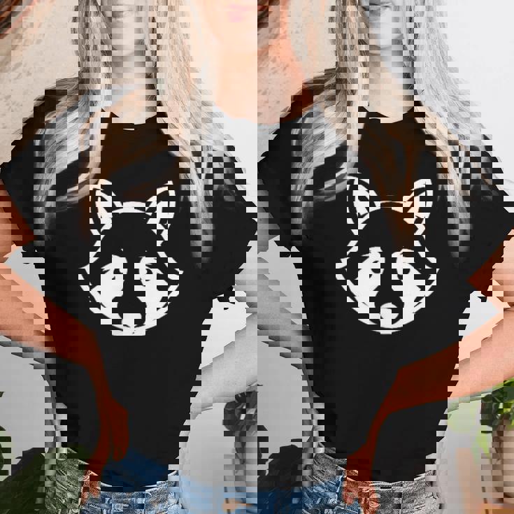 Stemma Con Logo Procione Panda Regina Amico Amante Procione Maglietta da donna Regalos para ella