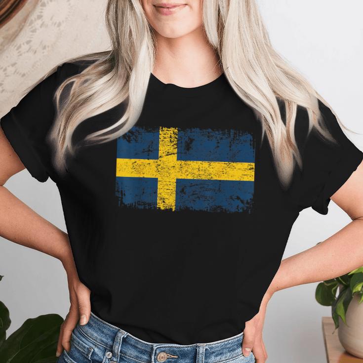 Sweden Flag Women's Children's Sweden T-shirt Frauen Geschenke für Sie