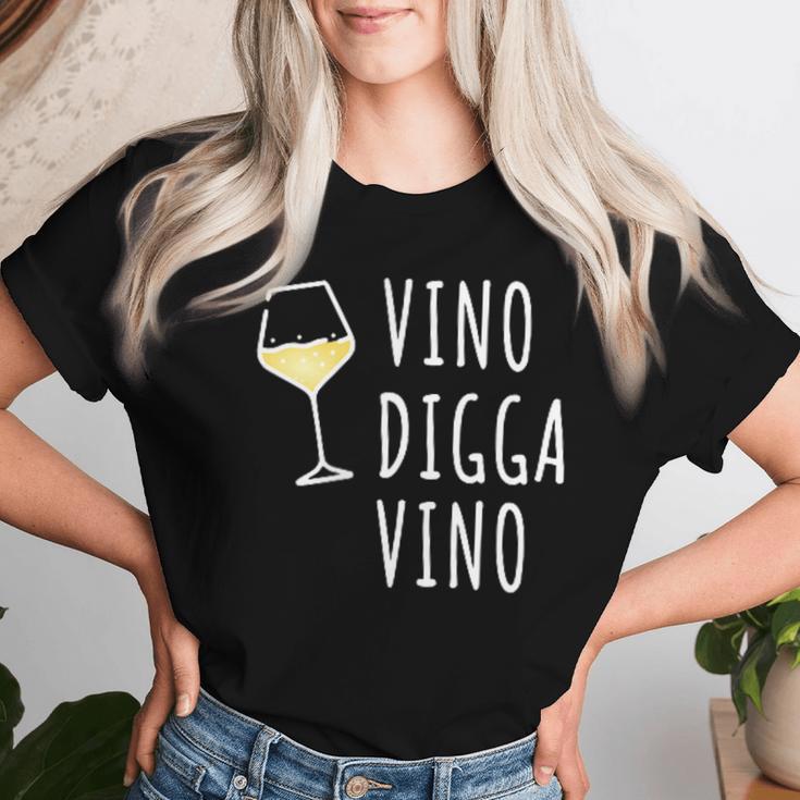 Vino Diggaino Wine Drinker Wine Alcohol Party T-shirt Frauen Geschenke für Sie