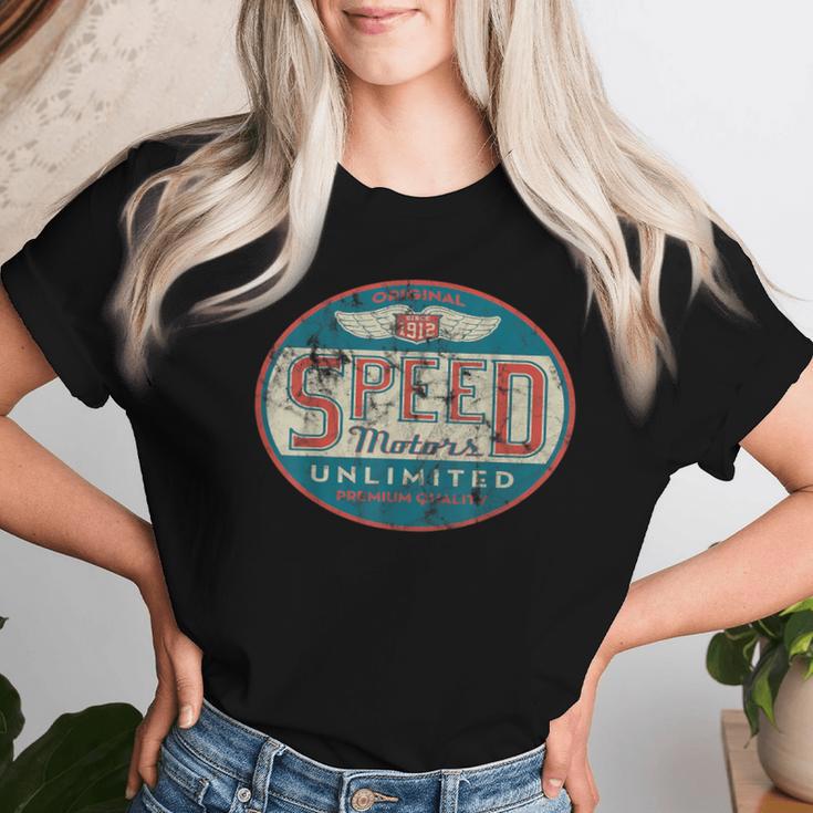 Vintage Speed Motor Distressed For And S T-shirt Frauen Geschenke für Sie