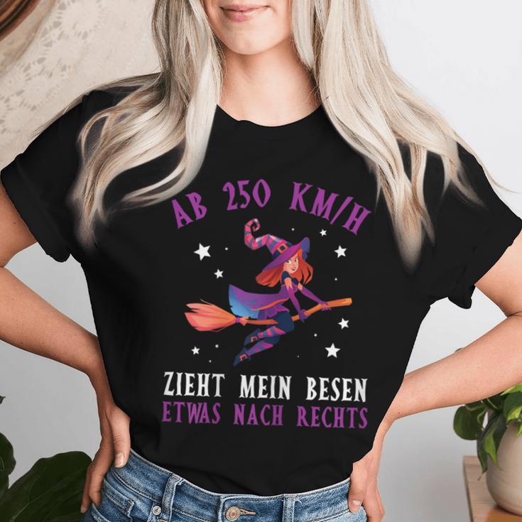 Women's From 250 KmH Zzug Mein Besen Nach Rechts Witches Saying T-shirt Frauen Geschenke für Sie