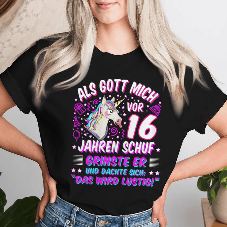 Women's Als Gott Michor 16 Jahen Krinste Er 16Th Birthday S T-shirt Frauen Geschenke für Sie