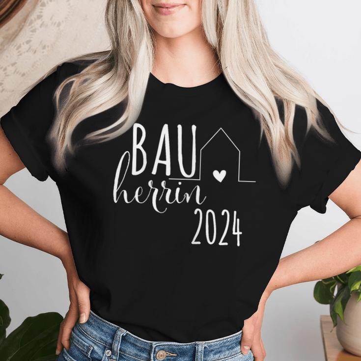 Women's Bauherrin 2024 Haus Hausbau Häuslebauer New Construction Construction Site T-shirt Frauen Geschenke für Sie