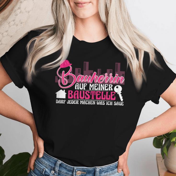 Women's Builder Meine Bausite Richtfest T-shirt Frauen Geschenke für Sie