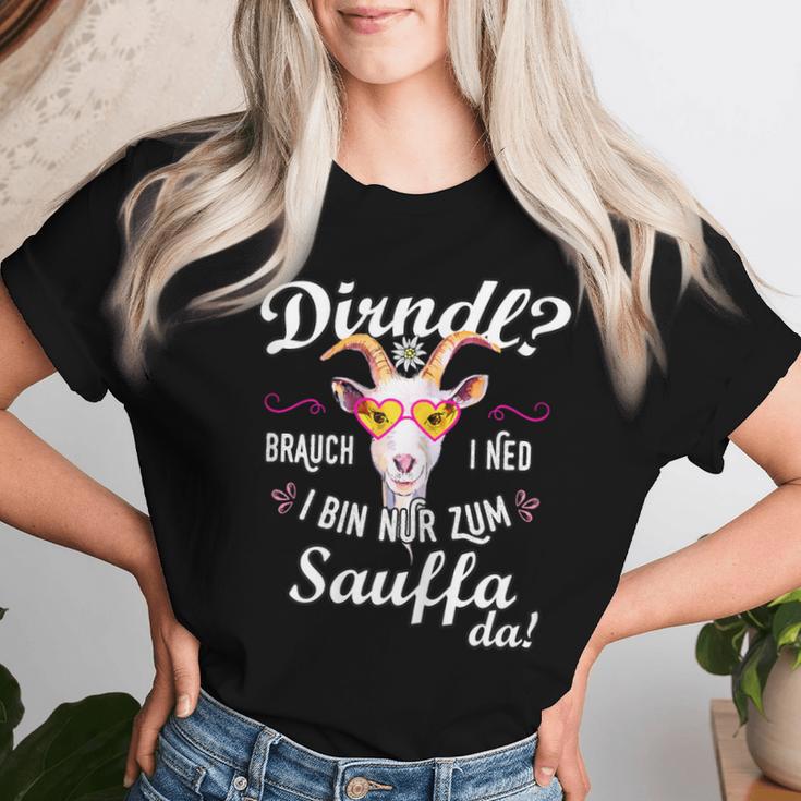 Women's Dirndl Brauch I Ned Bin Zum Saufen Da Trachten Women's T-shirt Frauen Geschenke für Sie