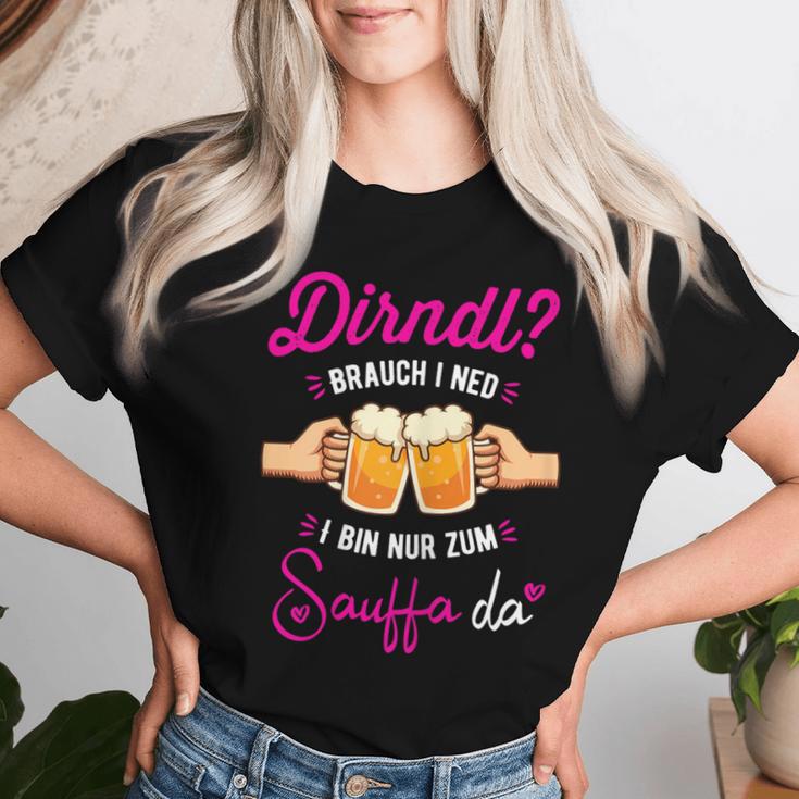 Women's Dirndl Costume I Ned Bin Nur Zum Sauffa Da Oktoberfest T-shirt Frauen Geschenke für Sie