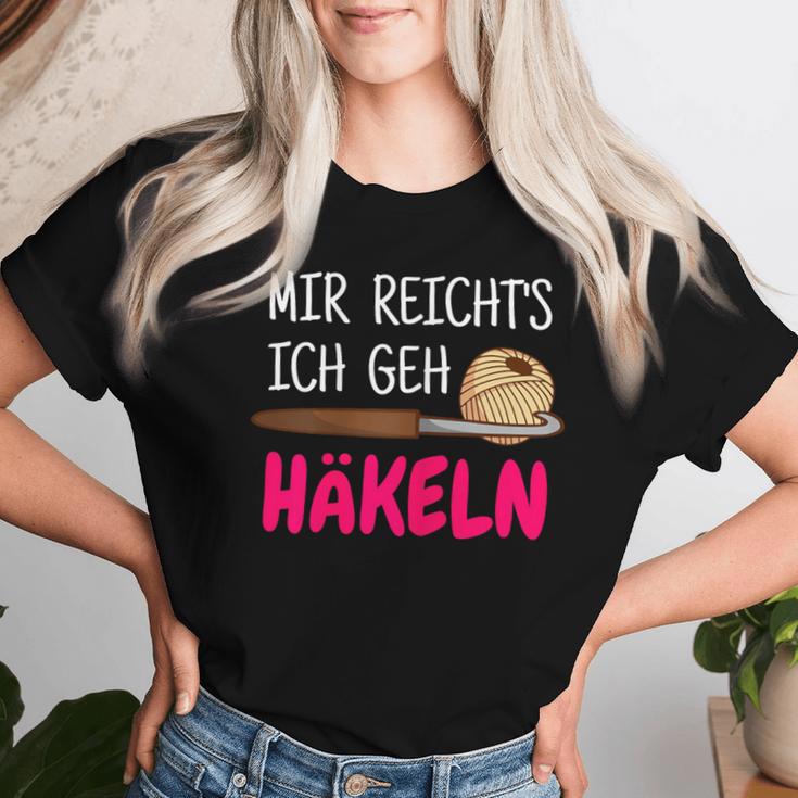 Women's Mir Richts Ich Geh Crochet Saying T-shirt Frauen Geschenke für Sie