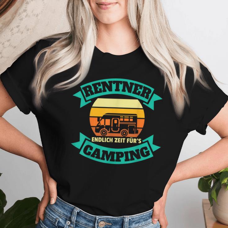 Women's Rentner Zeit Für Camping Ruhestand Pension Pension T-shirt Frauen Geschenke für Sie