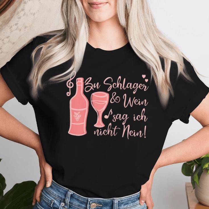 Women's Schlager & Wine Princess Princess Schlager Party S T-shirt Frauen Geschenke für Sie