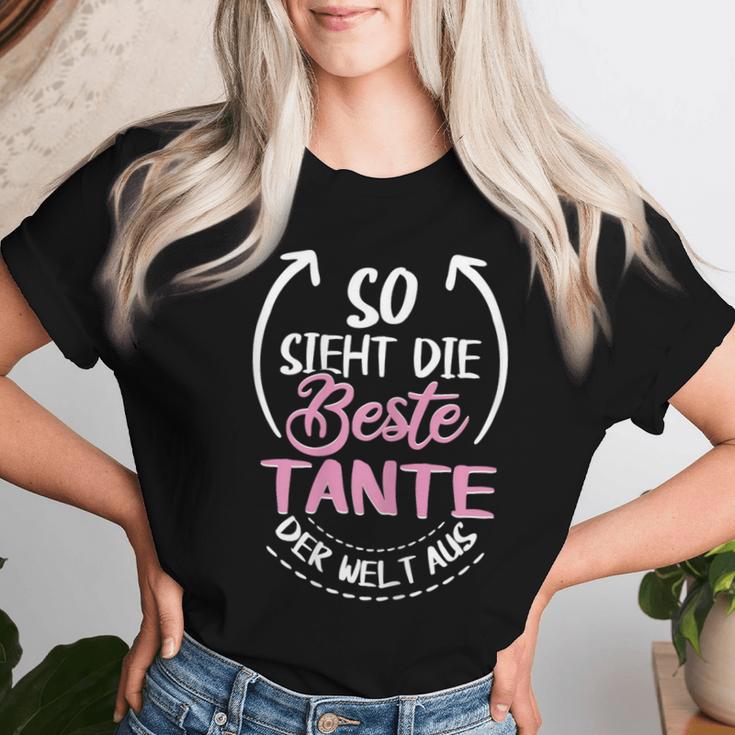 Women's So Sieht Die Beste Tante Der Welt T-shirt Frauen Geschenke für Sie