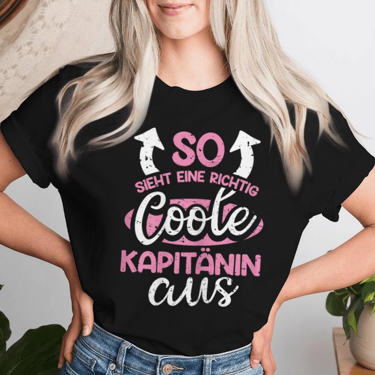 Women's So Ssieht Eine Richtig Coole Captain Aus Slogan T-shirt Frauen Geschenke für Sie