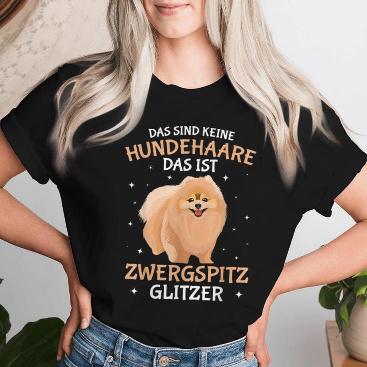 Zwergspitz Glitter Pomeranian Dog Woman T-shirt Frauen Geschenke für Sie