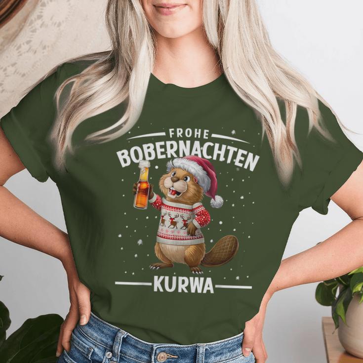 Bòbr Kurwa Bober Xmas Merry Bober Nights Bober Xmas Beer T-shirt Frauen Geschenke für Sie