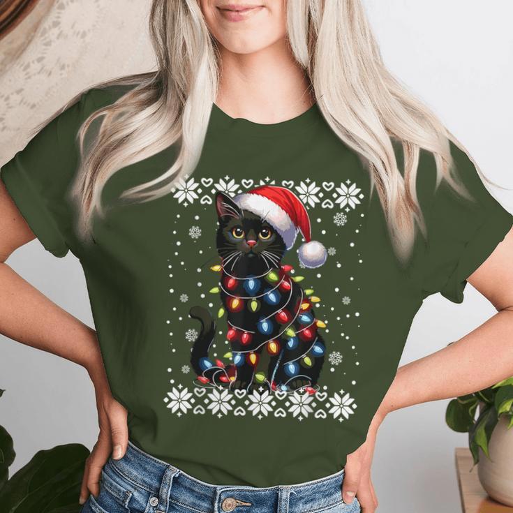 Cat Kitten Christmas Outfit Cats Mum Dad Christmas T-shirt Frauen Geschenke für Sie