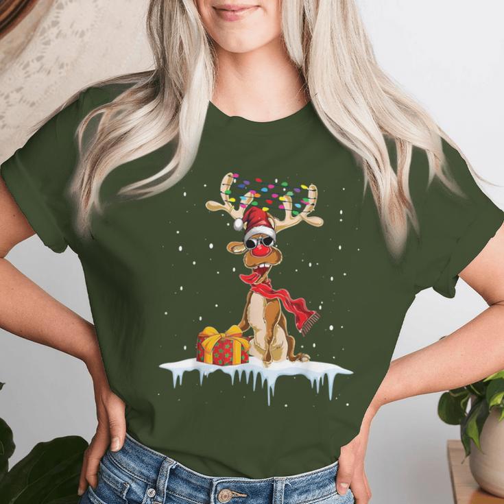 Christmas Women's For Him Reindeer T-shirt Frauen Geschenke für Sie