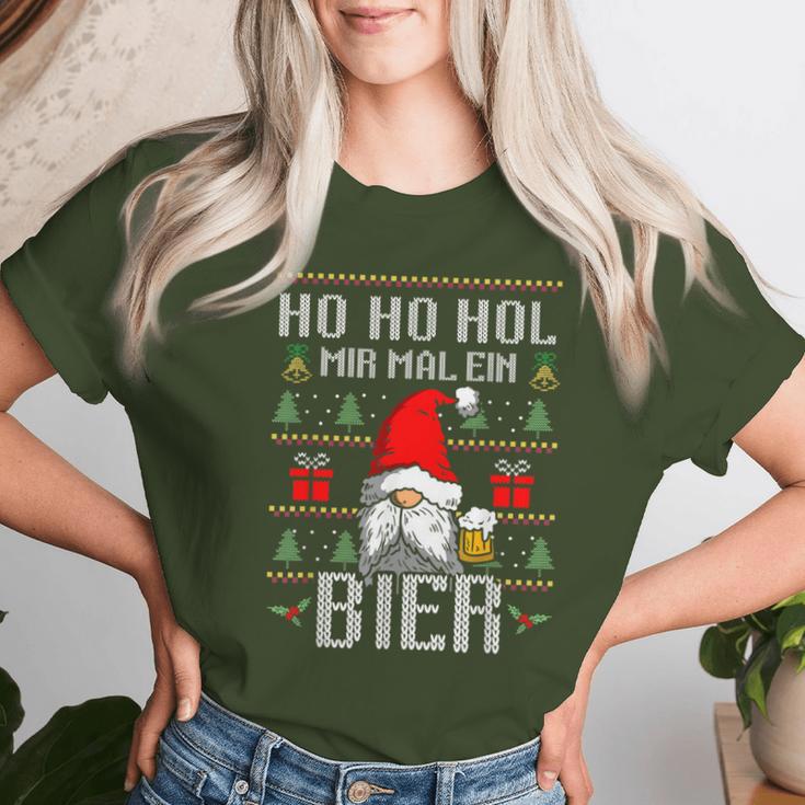 Ho Ho Hol Mir Mal Ein Bier Christmas Children Women T-shirt Frauen Geschenke für Sie