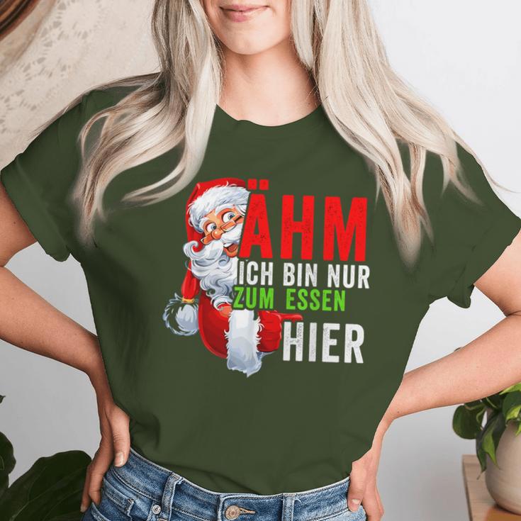 Ich Bin Nur Zum Essen Hier Christmas Women T-shirt Frauen Geschenke für Sie