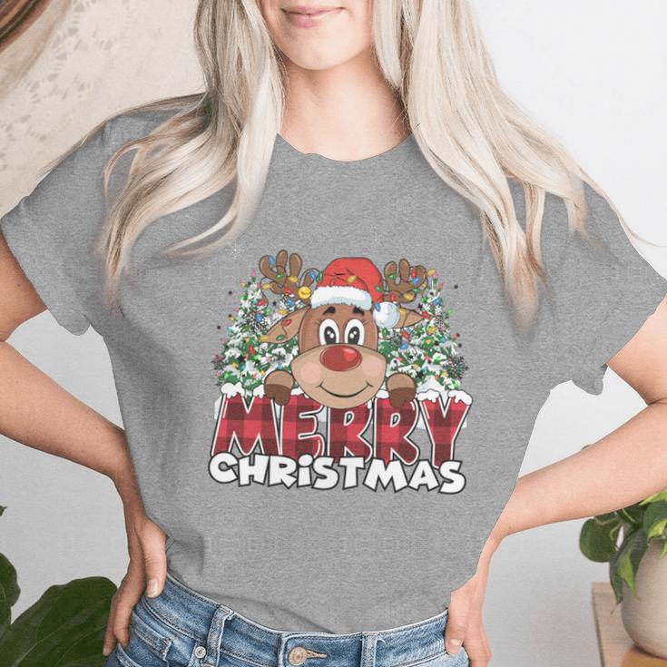 Lustiges Rentier Xmas Männer Frauen Familie Merry Christmas T-shirt Frauen Geschenke für Sie