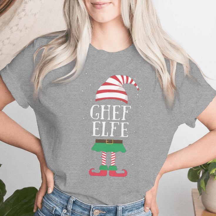 Women's Chef Elf Partner Look Christmas For Women T-shirt Frauen Geschenke für Sie