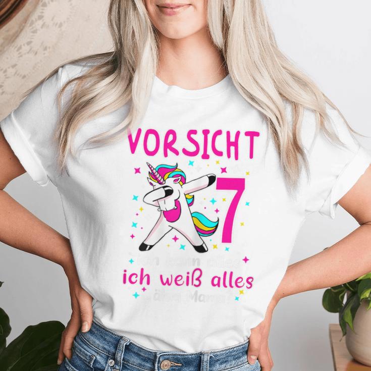 7Th Birthday Girl -Orsicht 7 Jahre Ich Kann Alles T-shirt Frauen Geschenke für Sie