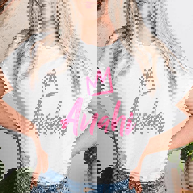 Anahi The Queen Pink Crown & Name For Called Anahi Women T-shirt Gifts for Her