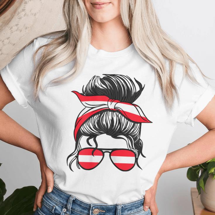 Austria Girls' Austrian Girl Austrian Flag T-shirt Frauen Geschenke für Sie