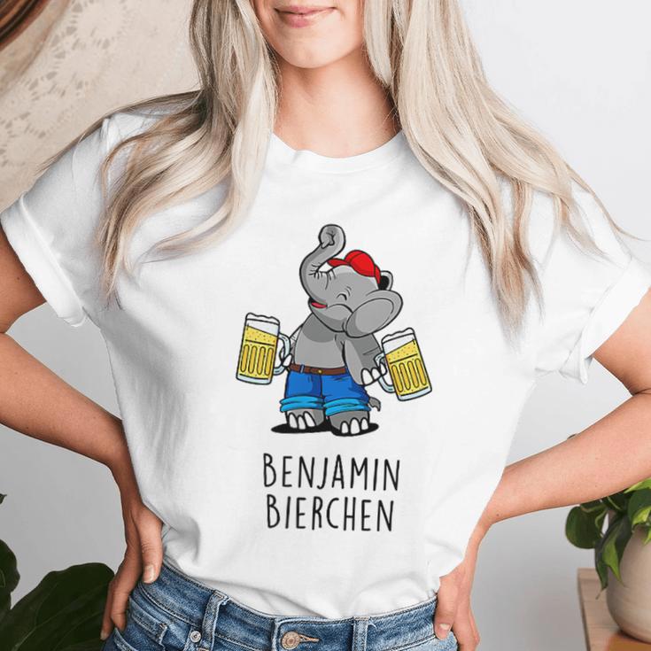 Benjamin Bierchen 2Nd Bier Digga Beer Am Pm Beer Elephant Fun T-shirt Frauen Geschenke für Sie