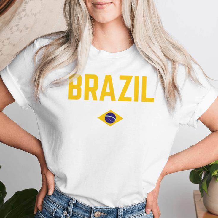 Brazil Flag Women's Children's Brazil Green T-shirt Frauen Geschenke für Sie