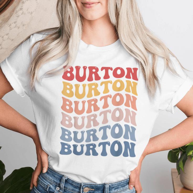 Burton City Groovy Retro T-shirt Frauen Geschenke für Sie