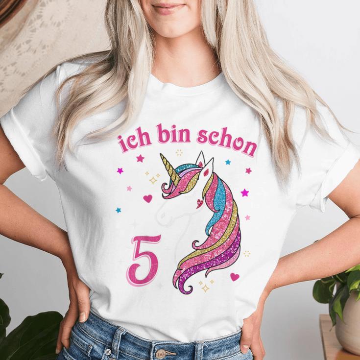 Children's 5Th Birthday Girls' Ich Bin Schon 5 Jahre Alt Einhorn T-shirt Frauen Geschenke für Sie