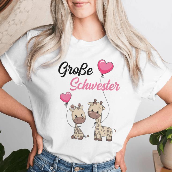 Children's Big Sister 2025 Giraffe Girls' T-shirt Frauen Geschenke für Sie