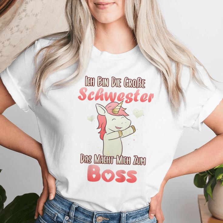 Children's Ich Bin Die Große Schwester Boss Dabbing Unicorn Motif T-shirt Frauen Geschenke für Sie