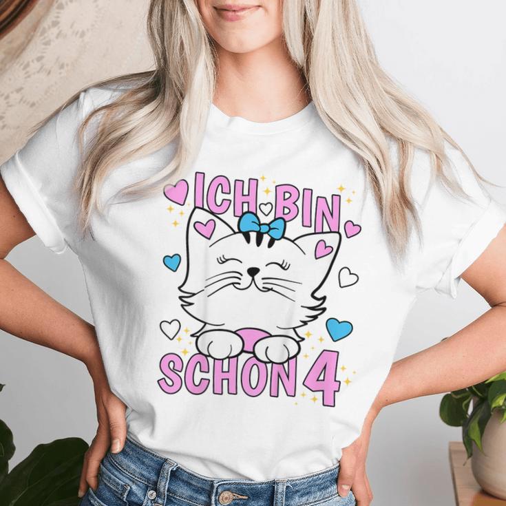 Children's Ich Bin Schon 4 Jahre Alt Ich Bin Schon 4 Years Old Girls T-shirt Frauen Geschenke für Sie