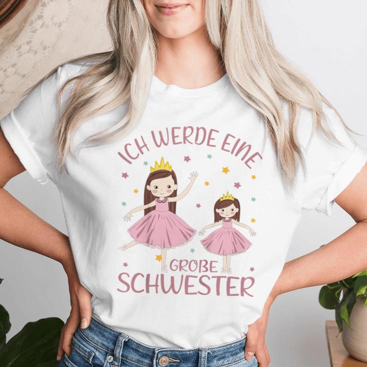 Children's Ich Werde Große Schwester 20242025 Princess Girls' T-shirt Frauen Geschenke für Sie