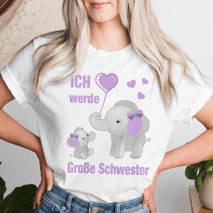 Children's Ich Werde Große Schwester Elefant Ich Werde Große Schwester T-shirt Frauen Geschenke für Sie