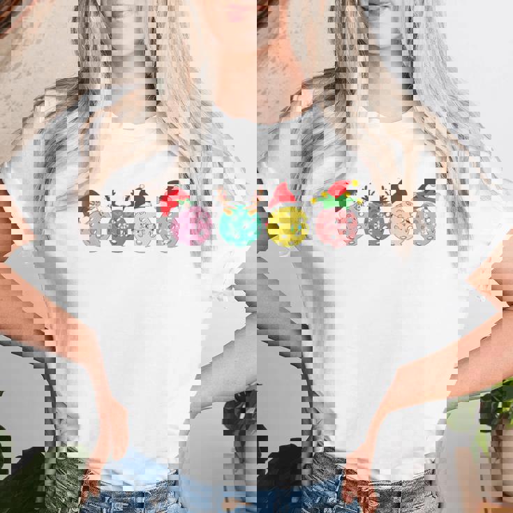 Christmas Pickleball Player Xmas Lights Reindeer Elf Women Women T-shirt Gifts for Her Christmas Pickleball Player Xmas Lights Reindeer Elf Women Women T-shirt Gifts for Her