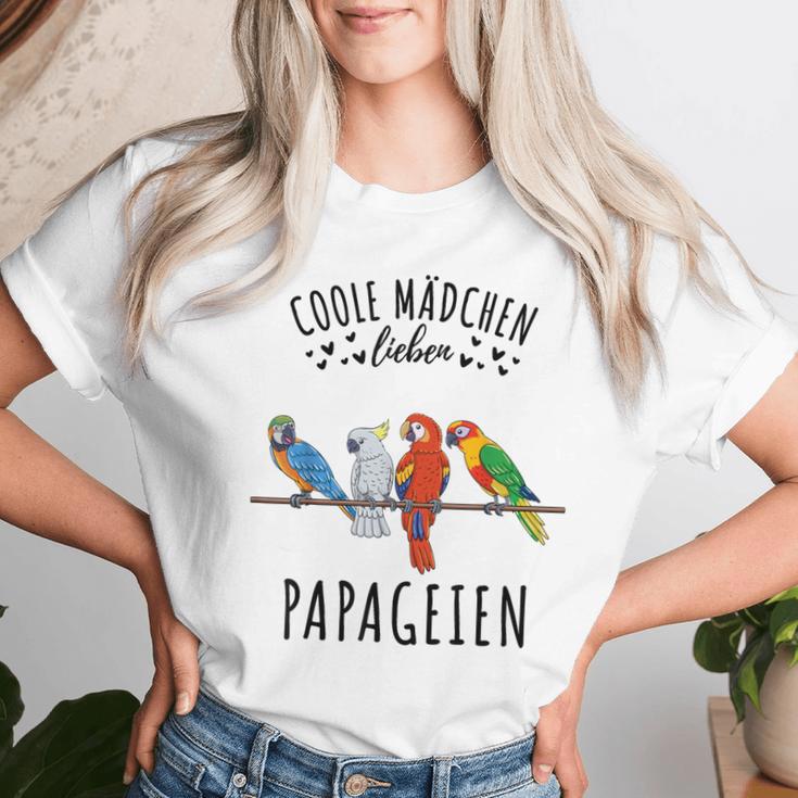 Coole Mädchen Lieben Papageien T-shirt Frauen Geschenke für Sie