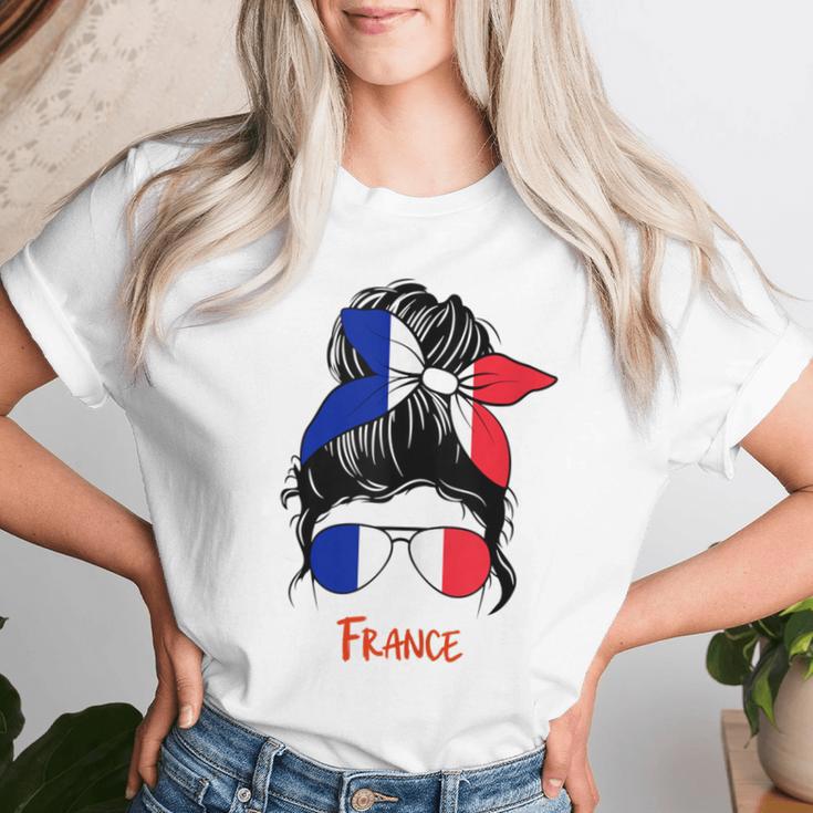 Francia Chica Francesa Chica Francia Bandera Sin Mangas Camiseta de mujer Regalos para ella