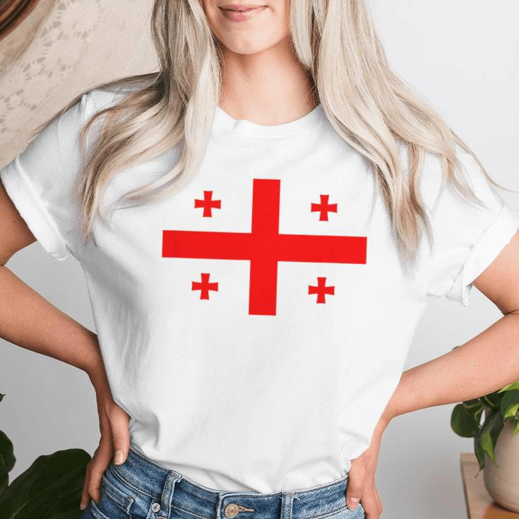 Georgia Flag Georgia Flag Georgian Flags Women's T-shirt Frauen Geschenke für Sie