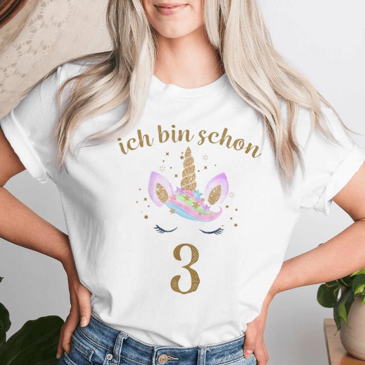 Girls' Kinder Ich Bin Schon 3 T-shirt Frauen Geschenke für Sie