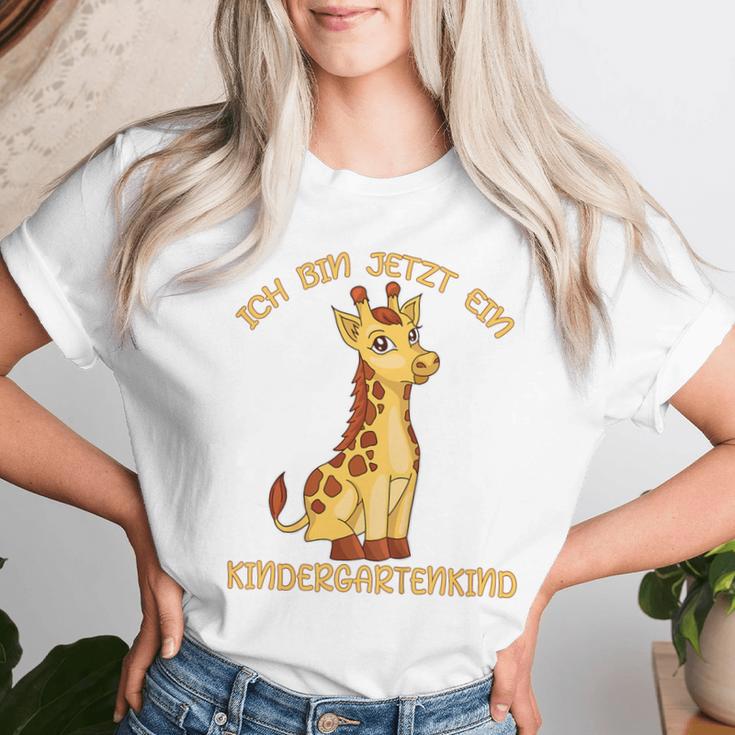 Ich Bin Jetzt Ein Kindergartenkind Giraffe T-shirt Frauen Geschenke für Sie