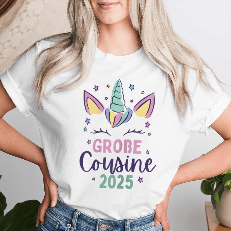 Ich Werde Große Cousin 2025 Unicorn Cousin Girls' T-shirt Frauen Geschenke für Sie