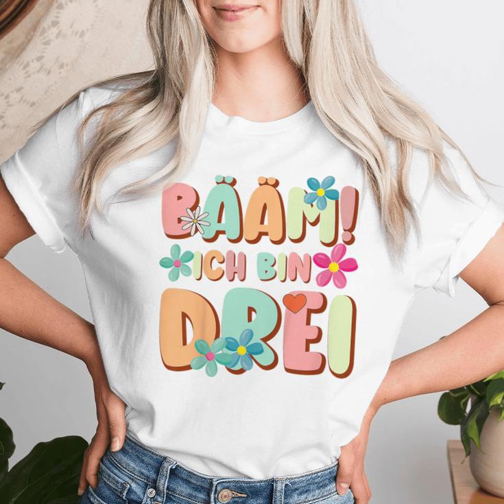 Kinder Bääm Ich Bin Drei 3 Jahre Mädchen 3Rd Birthday T-shirt Frauen Geschenke für Sie