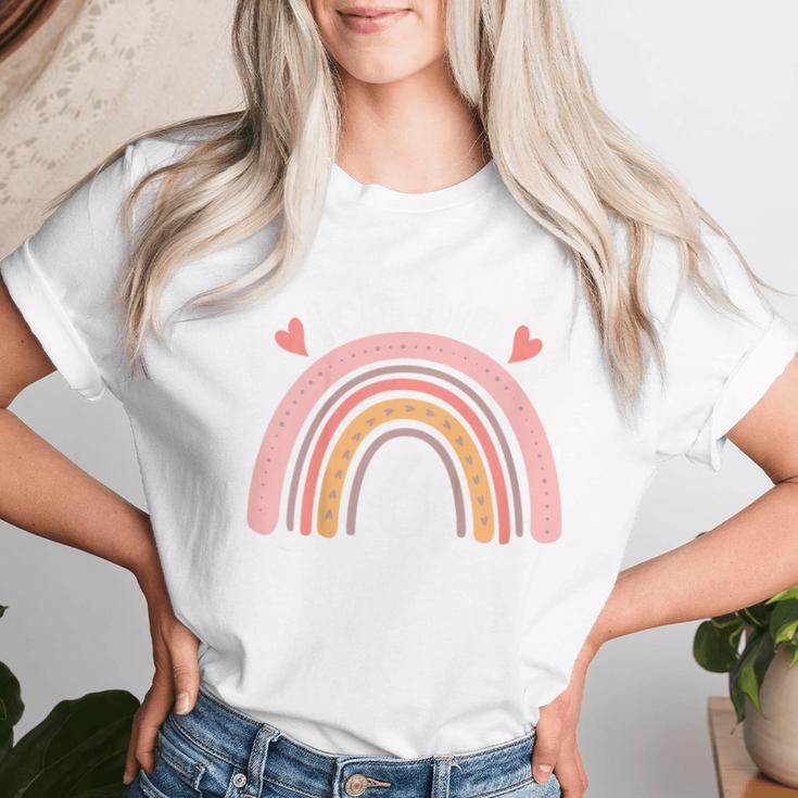 Kinder Ich Bin 6 Jahre Girl's Birthday 6Th Boho Rainbow T-shirt Frauen Geschenke für Sie