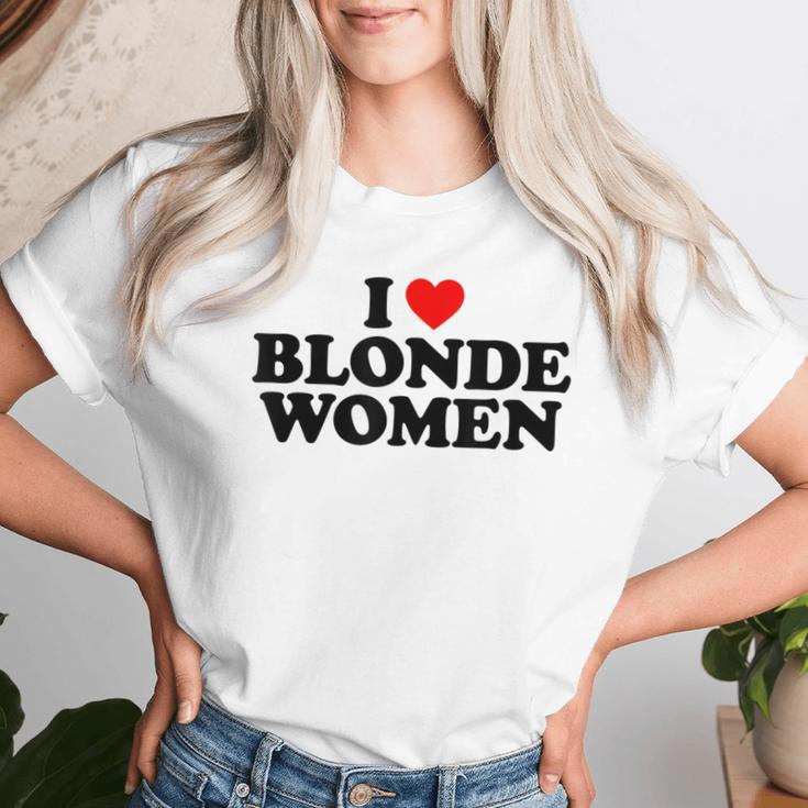 I Love Blonde Women's T-shirt Frauen Geschenke für Sie