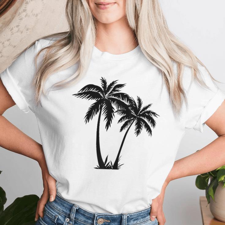 Palm Trees Summer Sun Beach Women's T-shirt Frauen Geschenke für Sie